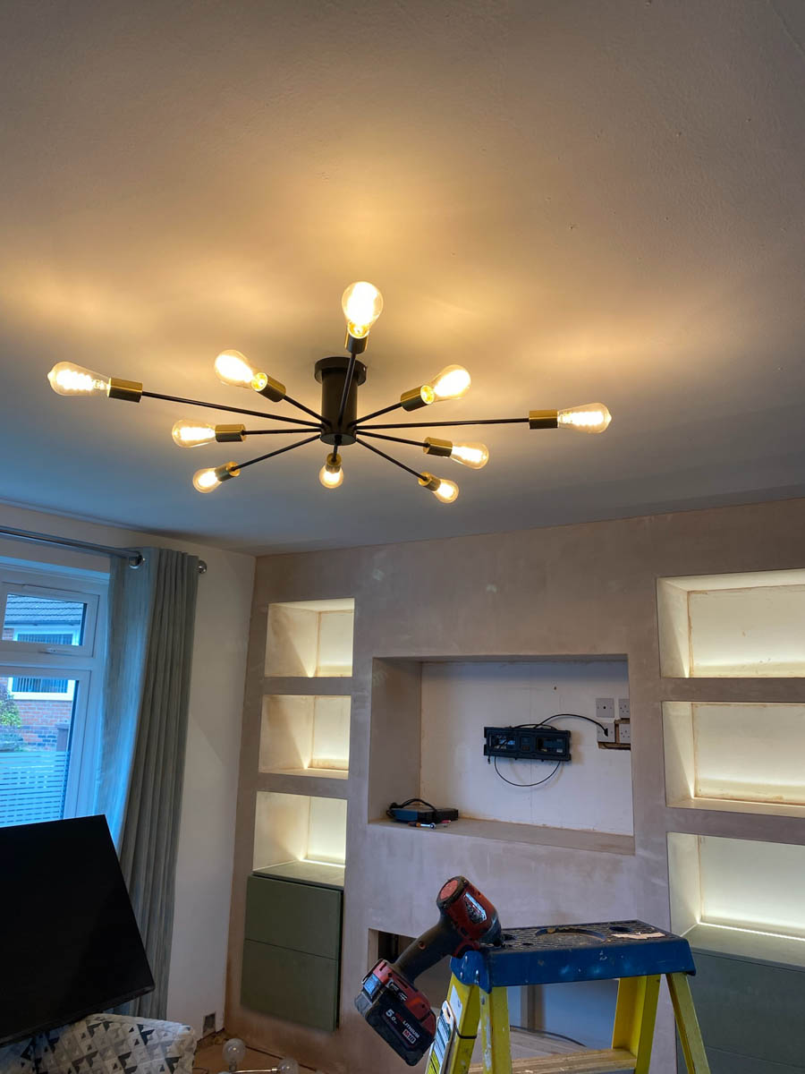 domestic lighting installation - Voltex an electrician in Leicester